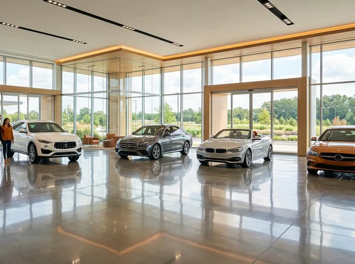 Car dealership cleaning by Sunshine Cleaning
